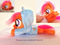 Size: 1032x774 | Tagged: safe, artist:epicrainbowcrafts, derpibooru import, scootaloo, beanie (plushie), cute, cutealoo, irl, photo, plushie