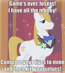 Size: 558x625 | Tagged: safe, prince blueblood, best pony, futurama, image macro, solo, swag