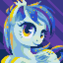 Size: 128x128 | Tagged: safe, artist:pix3m, derpibooru import, oc, oc only, oc:star struck, bat pony, pony, pixel art, solo