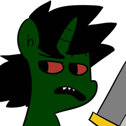 Size: 700x700 | Tagged: safe, artist:4chanponeh, oc, oc only, oc:princess bad motherfucker, alicorn, pony, /mlp/, buster sword, ms paint, solo, sword, weapon