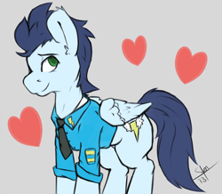 Size: 800x697 | Tagged: safe, artist:slendidnt, derpibooru import, soarin', heart, solo