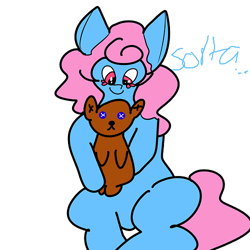 Size: 500x500 | Tagged: safe, artist:sadyuri, oc, oc only, ask, ask florissa, solo, teddy bear, tumblr