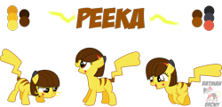 Size: 2429x1176 | Tagged: safe, artist:batmanbrony, derpibooru import, oc, oc only, pikachu, filly, ponified, solo