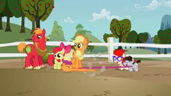 Size: 1280x720 | Tagged: safe, scootaloo, pegasus, pony, dat frame, female, scootastretch, wat, wings