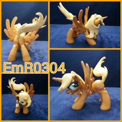 Size: 1024x1024 | Tagged: safe, artist:emr0304, derpibooru import, oc, oc only, oc:ticket, alicorn, pony, alicorn oc, figure, irl, photo, presenting, sculpture