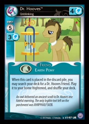 Size: 868x1211 | Tagged: safe, derpibooru import, doctor whooves, bad wolf, ccg, enterplay, mlp trading card game