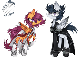 Size: 5798x4340 | Tagged: safe, artist:scootaloocuteness, rumble, scootaloo, pegasus, pony, absurd resolution, older, sword art online