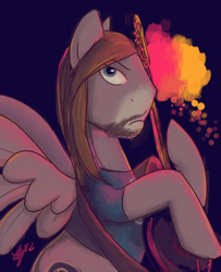 Size: 1048x1288 | Tagged: source needed, safe, artist:fartha, derpibooru import, pegasus, pony, beard, classic rock ponies, david gilmour, guitar, musical instrument, pink floyd, ponified, progressive rock, rock, solo