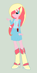 Size: 306x596 | Tagged: safe, artist:jennifergerbil123, oc, oc only, equestria girls, pastel wonders, solo