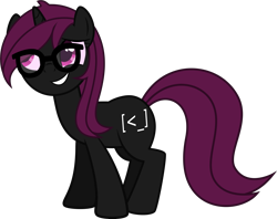 Size: 4953x3917 | Tagged: safe, artist:lightningbolt, derpibooru import, pony, absurd resolution, glasses, linux, ponified, simple background, solo, terminal, transparent background, ubuntu, vector