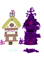 Size: 763x1048 | Tagged: safe, artist:toon-n-crossover, derpibooru import, comic book project, concept art, corrupted, dangerous, dark, evil, fanfic, houses, monster house