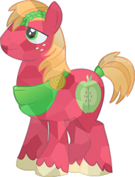 Size: 714x940 | Tagged: safe, artist:itoruna-the-platypus, derpibooru import, big macintosh, earth pony, pony, clothes, crystallized, male, scarf, simple background, solo, stallion, tail wrap, transparent background, vector