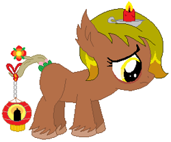 Size: 286x237 | Tagged: safe, artist:owe-b-1, oc, oc only, original species, augmented tail, candle, nitor, sad, scented pony, solo