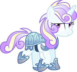 Size: 3963x3717 | Tagged: safe, artist:xebck, princess flurry heart, pony, unicorn, alternate design, armor, crystal guard armor, flurry heart pearl of battle, offspring, older, parent:princess cadance, parent:shining armor, parents:shiningcadance, simple background, speculation, transparent background, vector