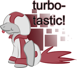 Size: 3469x3061 | Tagged: dead source, safe, artist:irishthorns, derpibooru import, ponified, solo, tongue out, turbo, wreck-it ralph