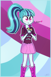 Size: 368x556 | Tagged: safe, artist:ultrard, sonata dusk, equestria girls, abstract background, colored pupils, food, heart, nom, signature, solo, sonataco, taco