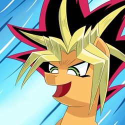 Size: 555x555 | Tagged: safe, derpibooru import, /mlp/, king of gets, ponified, solo, yu-gi-oh!