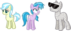 Size: 4536x2016 | Tagged: safe, artist:thecheeseburger, air way, cultivar, leap of faith, background pony, braces, injured, mummy