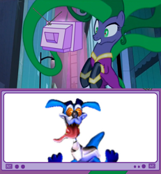 Size: 848x918 | Tagged: safe, derpibooru import, edit, mane-iac, crash bandicoot, exploitable, exploitable meme, meme, obligatory pony, ripper roo, tv meme