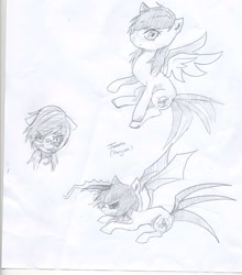 Size: 2298x2616 | Tagged: safe, artist:xblackrockshooterx, oc, oc only, alicorn, pegasus, pony, alicorn oc, magic, monochrome