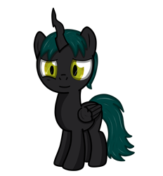 Size: 2600x2800 | Tagged: safe, artist:law44444, oc, oc only, oc:tyke, changeling, pegasus, pony, changeling oc, offspring, parent:queen chrysalis, simple background, solo, transparent background, vector