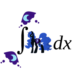 Size: 800x800 | Tagged: safe, derpibooru import, nightmare moon, bedroom eyes, calculus, cutie mark, don't drink and derive, dx, flank, integral, looking back, math, plot, simple background, stupid sexy nightmare moon, transparent background, vector