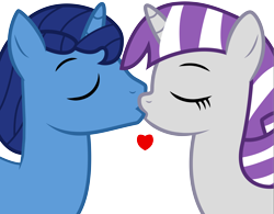 Size: 7630x5950 | Tagged: safe, artist:stillfire, night light, twilight velvet, absurd resolution, female, heart, kissing, male, nightvelvet, shipping, simple background, straight, transparent background, vector