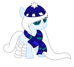 Size: 581x524 | Tagged: safe, artist:katrueyumenikki, oc, oc only, adoptable, clothes, filly, hat, scarf, solo