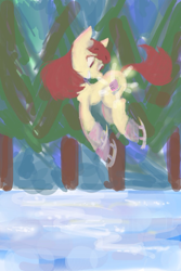 Size: 640x960 | Tagged: safe, artist:kathdweeb, oc, oc only, filly, ice skates, solo