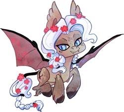 Size: 599x542 | Tagged: safe, artist:griffsnuff, oc, oc only, bat pony, pony, duskara karga, female, freckles, mare, solo