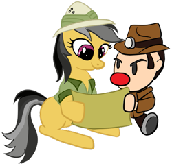 Size: 529x518 | Tagged: safe, artist:infernaldalek, derpibooru import, daring do, crossover, spelunky