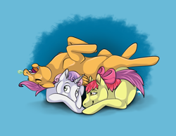 Size: 900x700 | Tagged: safe, artist:jaderiot, derpibooru import, apple bloom, scootaloo, sweetie belle, cutie mark crusaders, sleeping, snoring, snot bubble