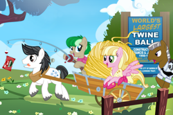 Size: 900x596 | Tagged: safe, artist:pixelkitties, oc, andrea libman, fishing rod, ponified