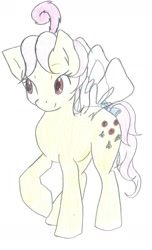 Size: 920x1512 | Tagged: safe, artist:iliowahine, derpibooru import, rosedust, flutter pony, g1, solo