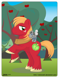 Size: 600x800 | Tagged: safe, artist:antares67, derpibooru import, big macintosh, smarty pants, earth pony, pony, male, solo, stallion