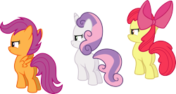 Size: 1723x923 | Tagged: safe, artist:jeatz-axl, derpibooru import, apple bloom, scootaloo, sweetie belle, flight to the finish, cutie mark crusaders, plot, simple background, svg, transparent background, vector