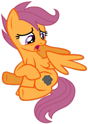 Size: 459x647 | Tagged: safe, artist:dreamcasterpegasus, scootaloo, alternate universe, harmony-verse, older, solo, swapped cutie marks