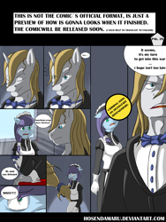 Size: 3000x4000 | Tagged: safe, artist:hosendamaru, prince blueblood, anthro, comic, preview, sketch, war