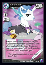 Size: 410x573 | Tagged: safe, fancypants, canterlot nights, ccg, enterplay, mlp trading card game, solo