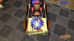 Size: 1024x576 | Tagged: safe, derpibooru import, apple bloom, 3d, crusader's cruiser, kart, modnation racers, solo