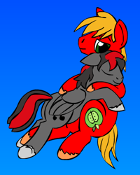 Size: 320x400 | Tagged: safe, artist:kelvin shadewing, big macintosh, oc, oc:crescendo wolfang, earth pony, pegasus, pony, canon x oc, cuddling, cute, gay, hug, male, sleeping, smiling, snuggling