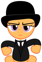 Size: 4100x6000 | Tagged: safe, artist:magister39, derpibooru import, scootaloo, absurd resolution, bowler hat, clothes, hat, solo, suit