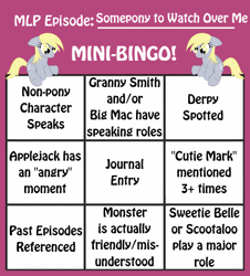 Size: 461x510 | Tagged: safe, pony, somepony to watch over me, bingo, mane, mini-bingo