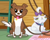 Size: 250x200 | Tagged: safe, screencap, opalescence, winona, cat, dog, just for sidekicks, brown coat, female, white coat