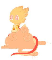 Size: 500x573 | Tagged: safe, artist:princessamity, oc, oc only, dragon, cloud, hatchling, necklace, pixel art, ruby, simple background, solo, stars