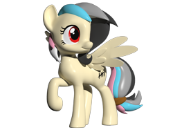 Size: 800x600 | Tagged: safe, artist:clawed-nyasu, oc, oc only, oc:criss cross, pegasus, pony, 3d, simple background, solo, transparent background
