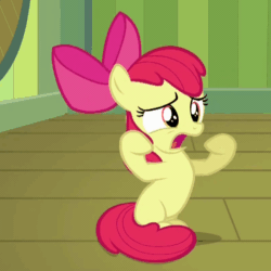 Size: 800x800 | Tagged: safe, screencap, apple bloom, somepony to watch over me, animated, solo