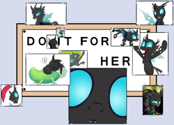 Size: 1400x1000 | Tagged: safe, changeling, do it for her, doomie, meme, the simpsons