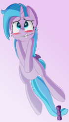 Size: 1080x1920 | Tagged: safe, artist:january3rd, air way, background pony, blushing, bow, braces, headgear, solo