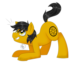 Size: 1700x1400 | Tagged: safe, artist:notenoughapples, oc, oc only, oc:lamplight, earth pony, pony, excited, smiling, solo